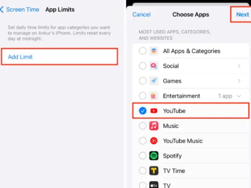 Giới hạn thời gian bằng Screen Time trên iPhone