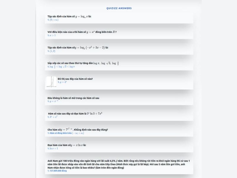 Đáp án khi hack Quizizz