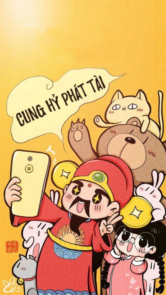 Hình nềni về tết Bính Ngọ cho điện thoại