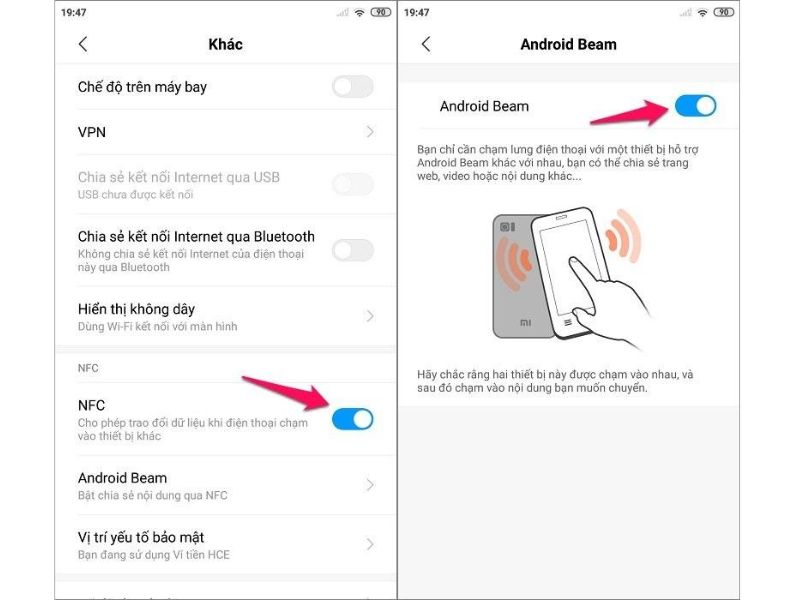 Bật NFC trên điện thoại Realme