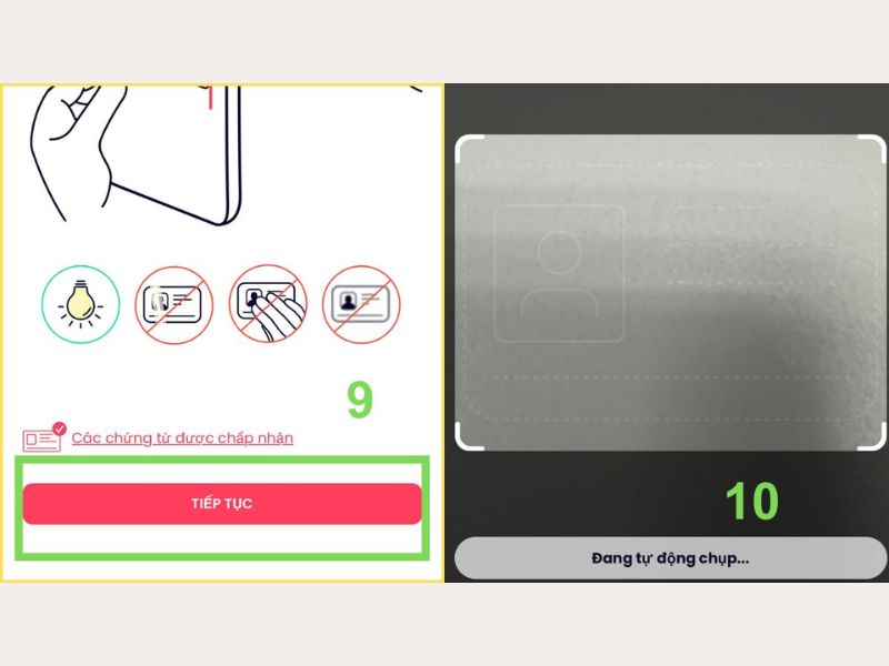 Chụp giấy tờ để xác minh tài khoản TikTok