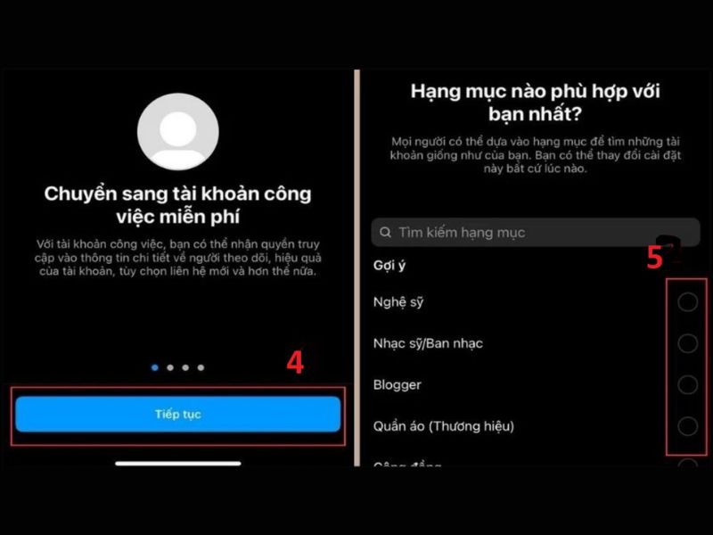 Chuyển tài khoản Instagram sang tài khoản doanh nghiệp