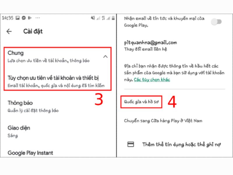 Cách chuyển vùng trên ứng dụng Google Play đơn giản