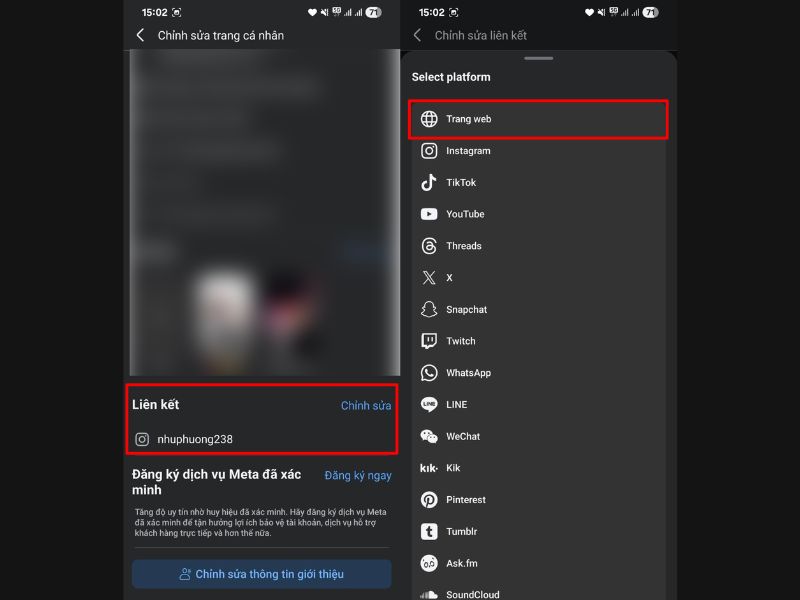 Các bước gắn link Locket trên trang cá nhân Facebook