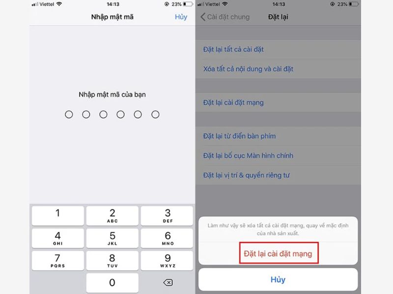 Đặt lại cài đặt mạng trên iPhone