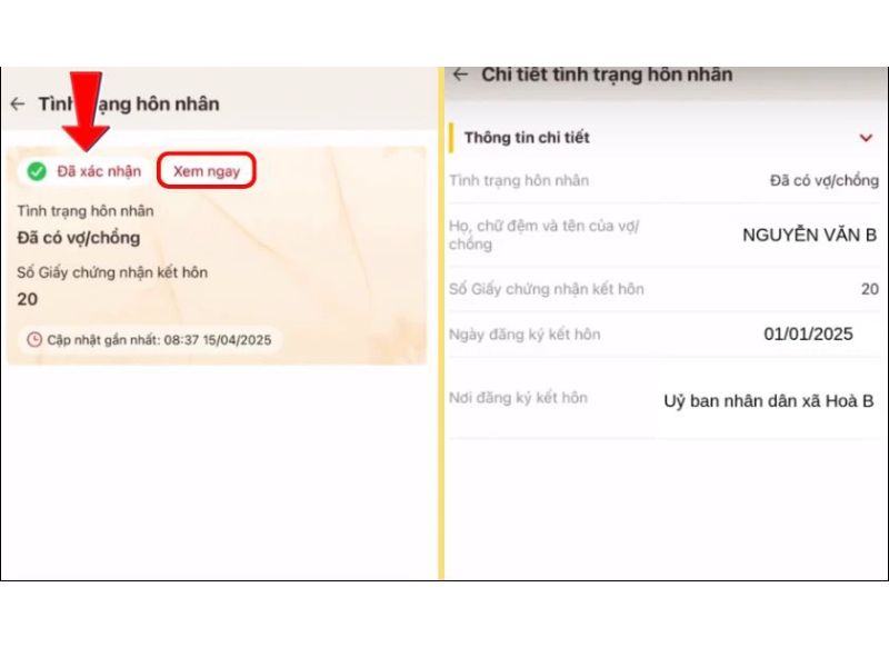 Cách kiểm tra tình trạng hôn nhân trên VNeID chi tiết