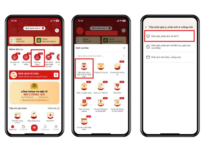 Các bước gửi phản ánh vi phạm giao thông về VNeID