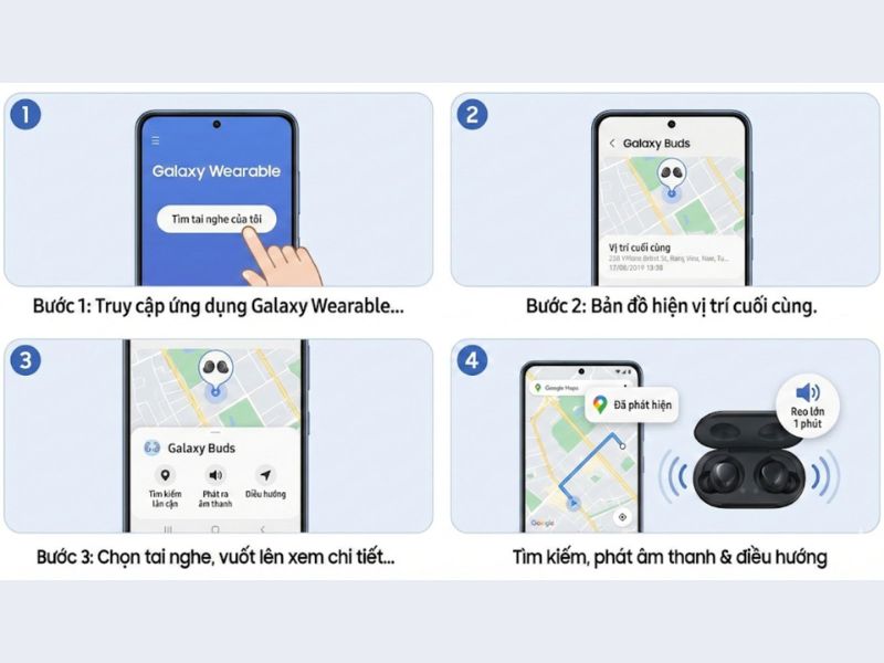 Cách tìm tai nghe bluetooth bị mất Android