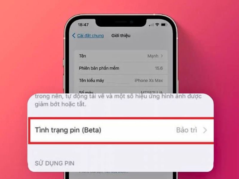 iPhone báo pin cần bảo trì