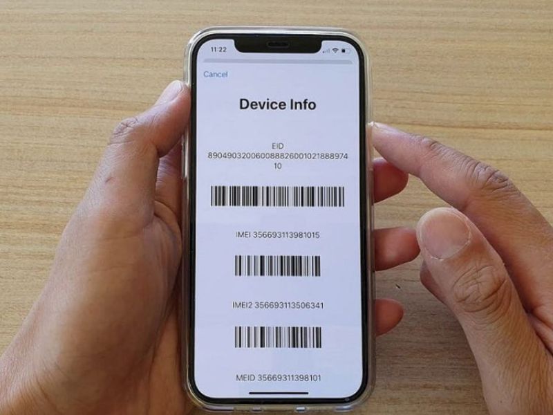 IMEI trên điện thoại iPhone