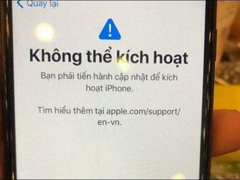 Lỗi iPhone không thể kích hoạt