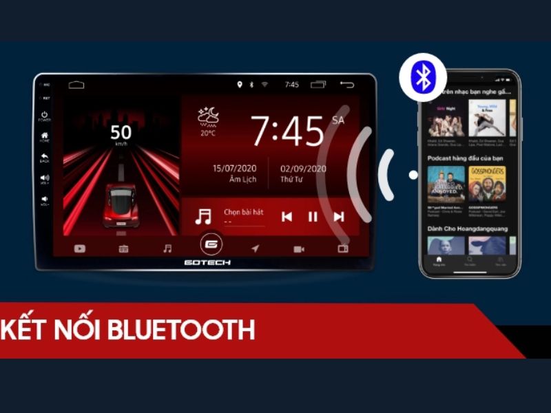 Cách kết nối điện thoại với màn hình oto qua bluetooth