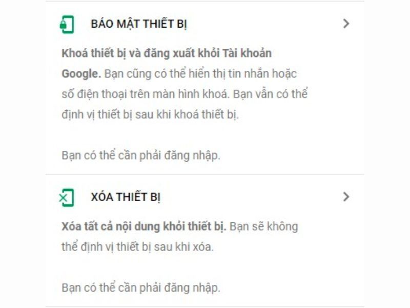 Khóa điện thoại qua Gmail