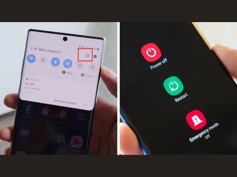 Khởi động lại điện thoại Samsung đơn giản