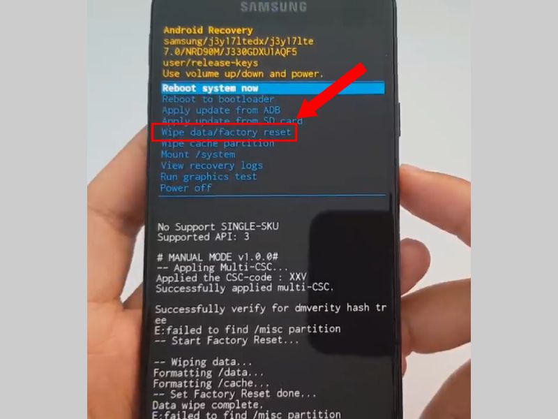 Khôi phục cài đặt gốc trên Samsung