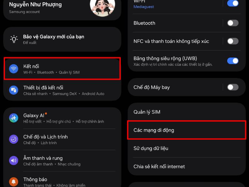 Kiểm tra chế độ 5G trên điện thoại