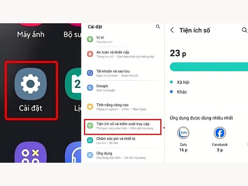 Hướng dẫn kiểm tra thời gian sử dụng trên Samsung
