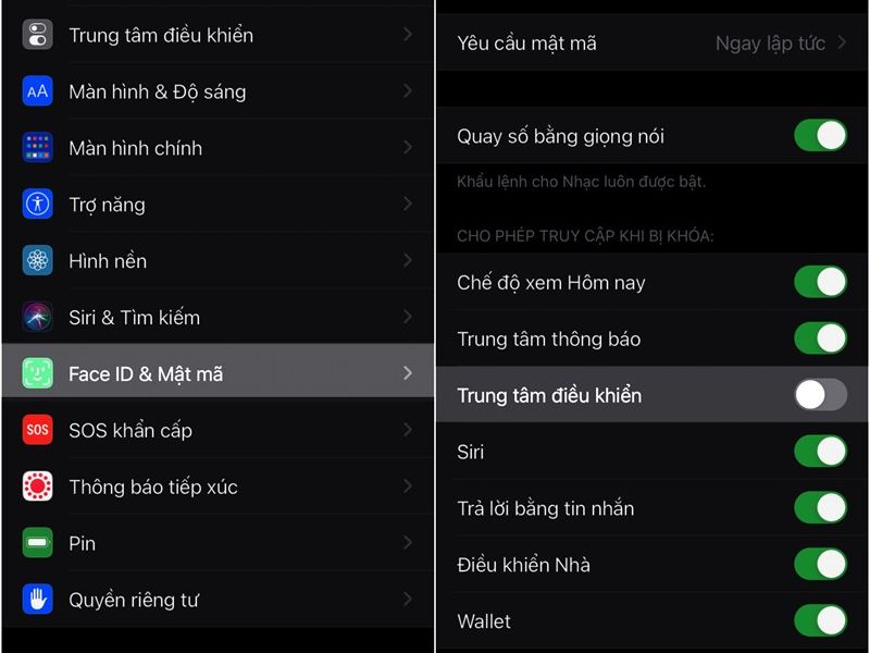 Kiểm tra Trung tâm điều khiển và Chế độ Tập trung