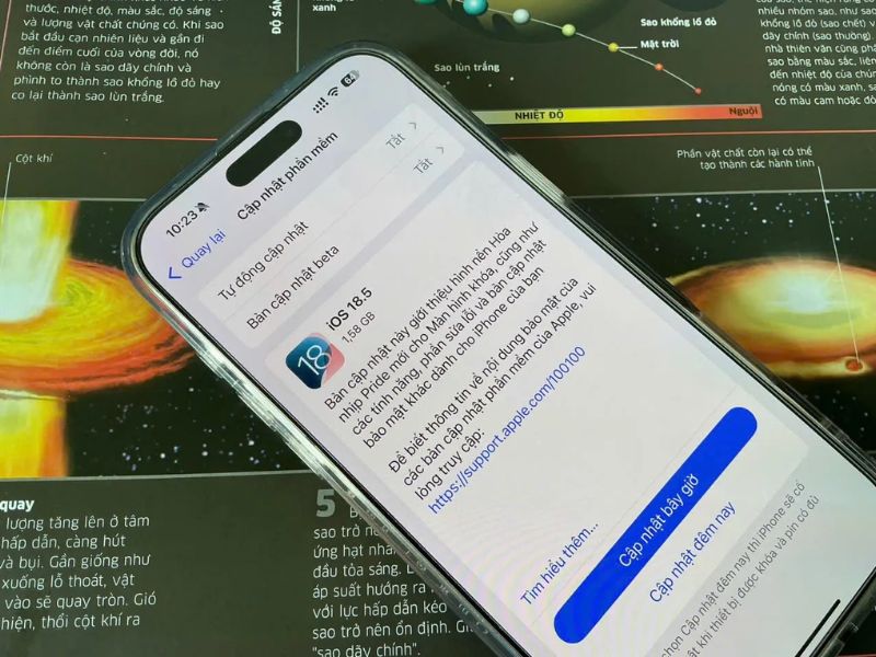 Lỗi sau khi cập nhật phần mềm