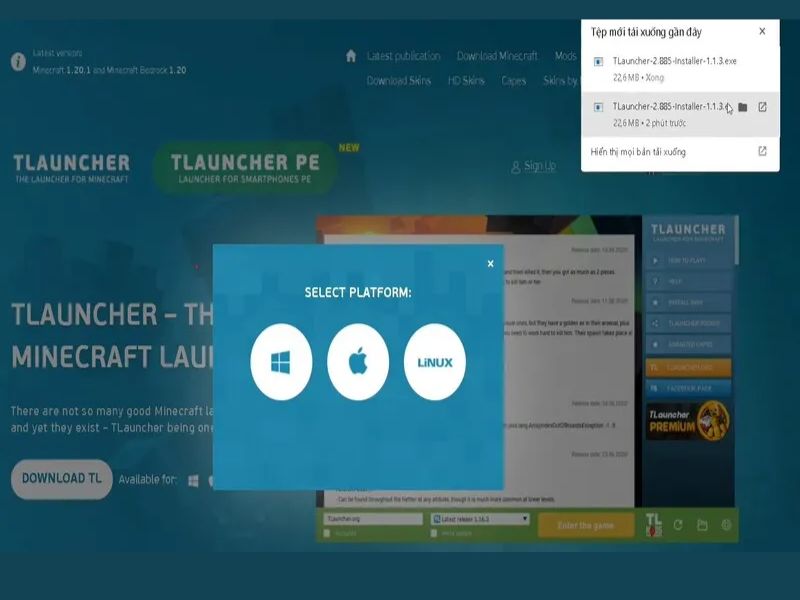 Cách tải TLauncher
