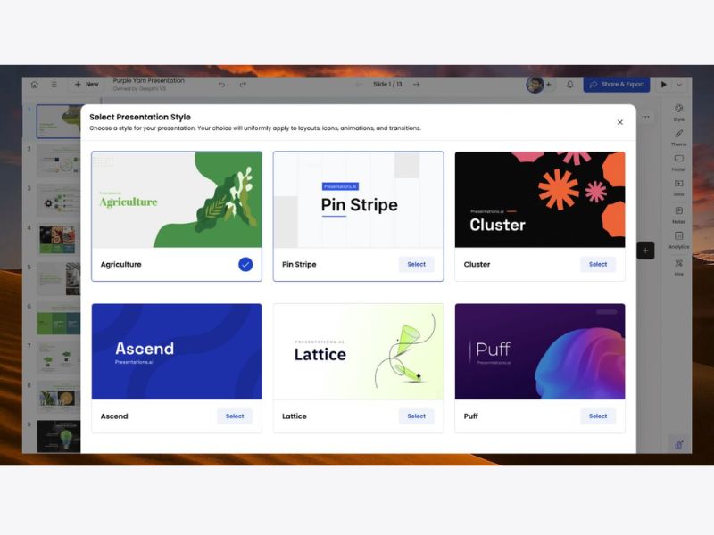 Tạo slide bằng AI miễn phí trên Presentations.ai 