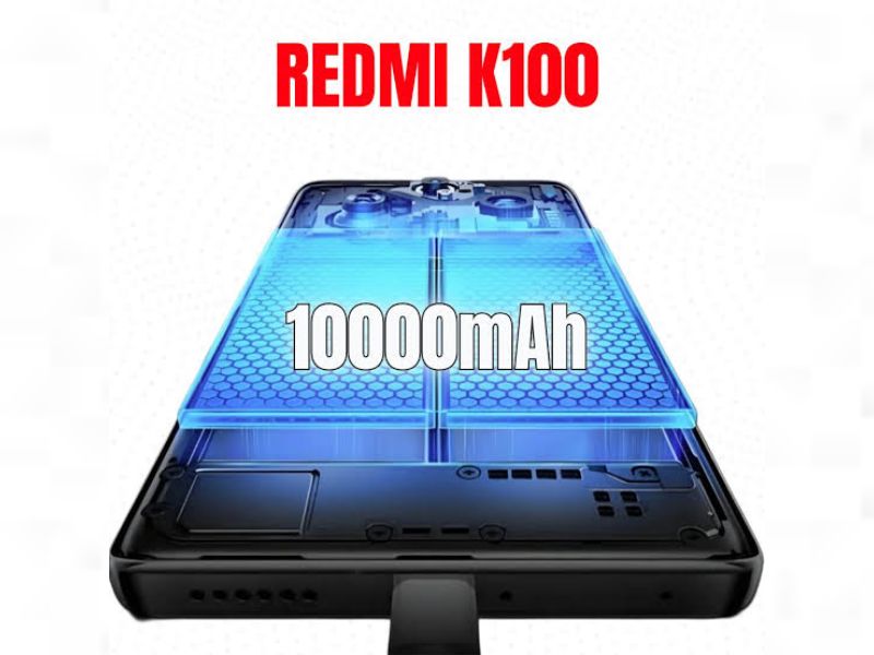 Pin lớn 10000mAh trên Redmi K100