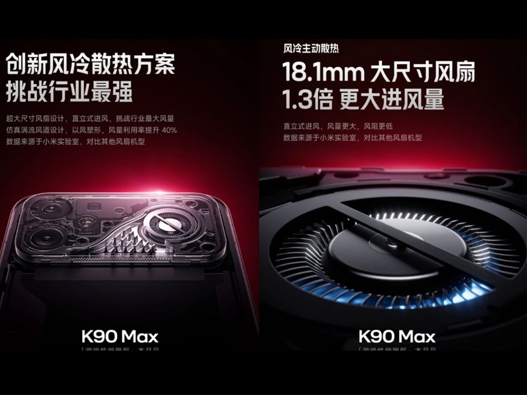 Máy có quạt tản nhiệt vật lý 18.1mm