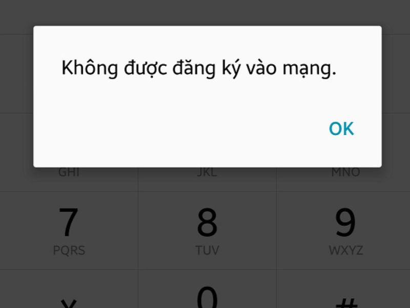 Điện thoại Samsung báo lỗi không được đăng ký vào mạng