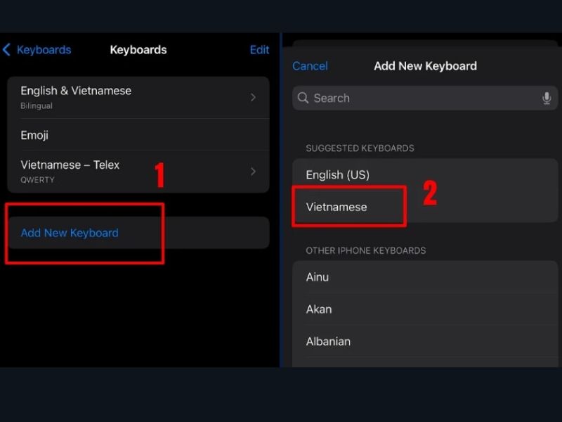 Thêm bàn phím tiếng Việt trên iPhone 15