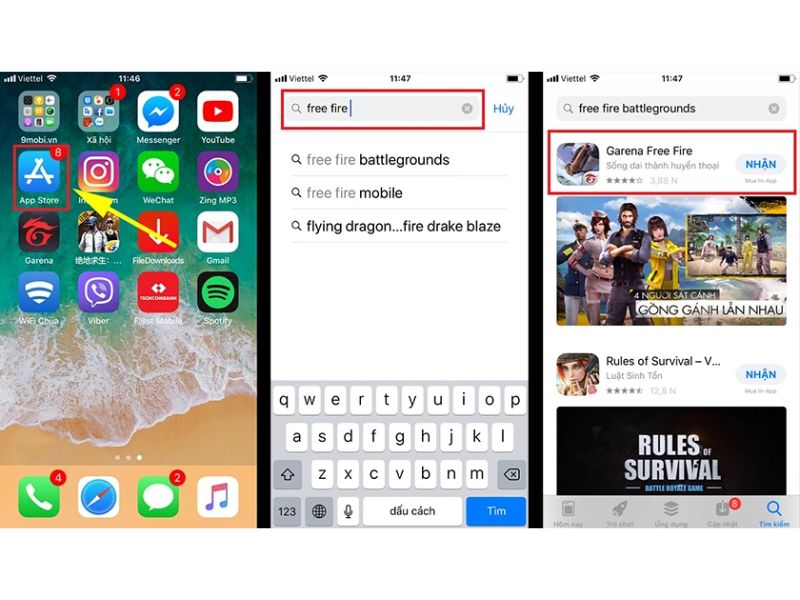 Hướng dẫn tải Free Fire trên iOS