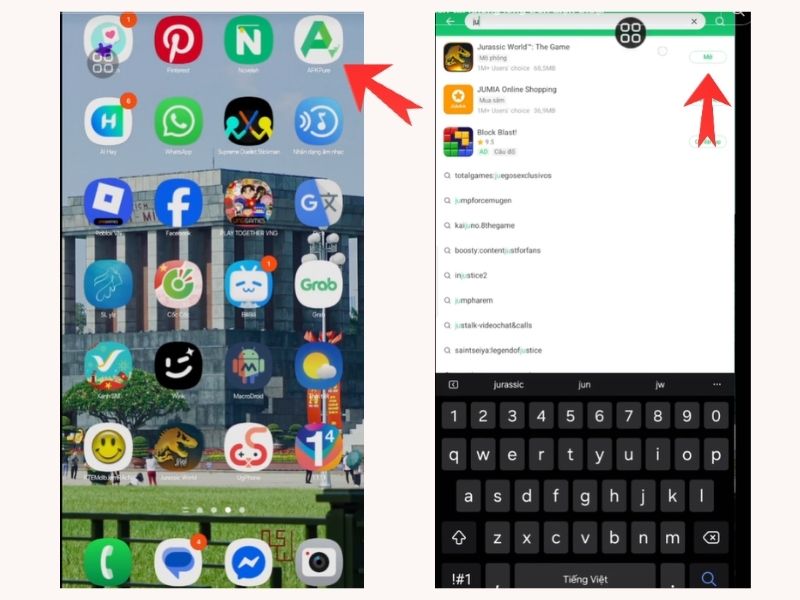 Hướng dẫn chi tiết tải game đảo khủng long