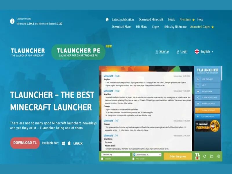 Tải Minecraft TLauncher trên PC