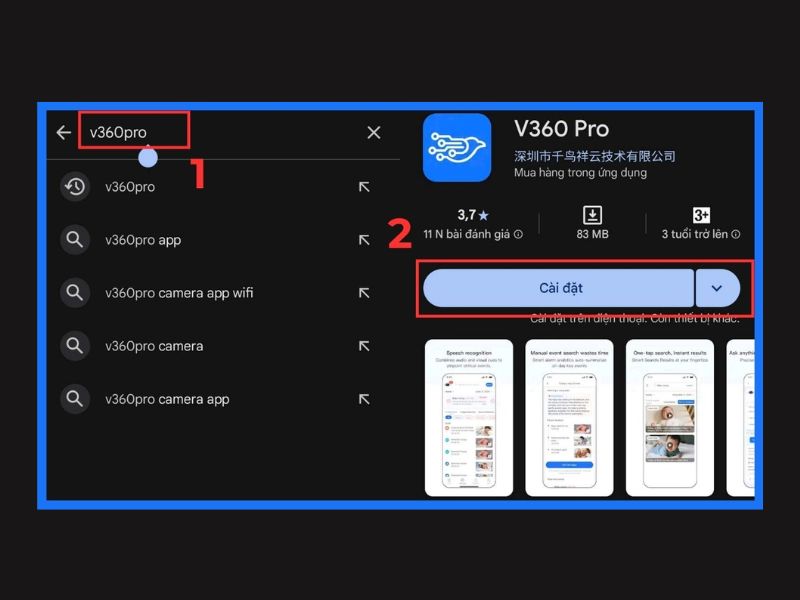 Tải ứng dụng V360 Pro về điện thoại