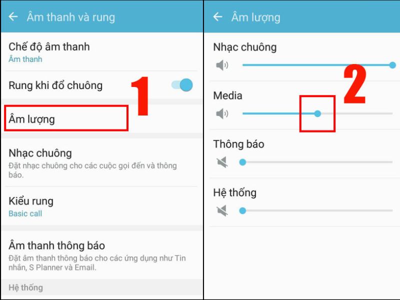 Cách tăng âm lượng media trên điện thoại Samsung