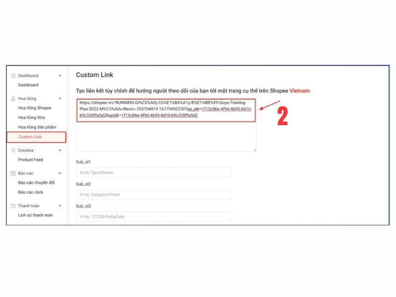 Tạo link Shopee rút gọn