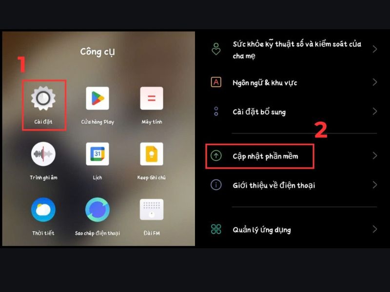 Các bước tắt cập nhật phần mềm trên OPPO
