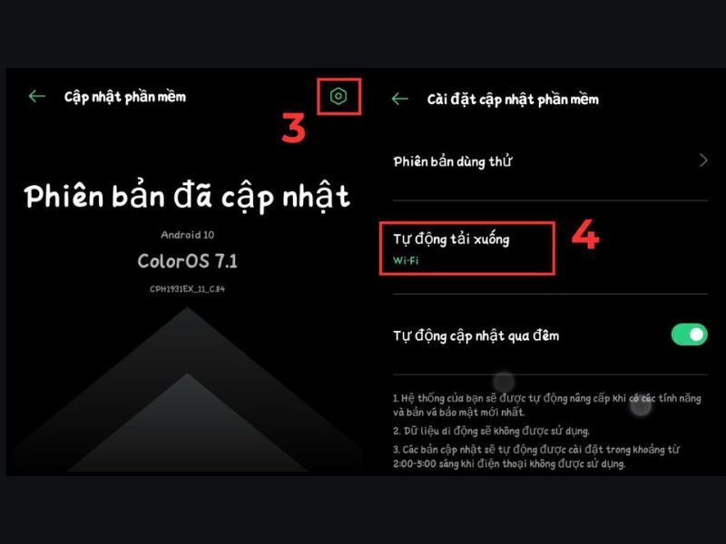Các bước tắt cập nhật phần mềm trên điện thoại OPPO