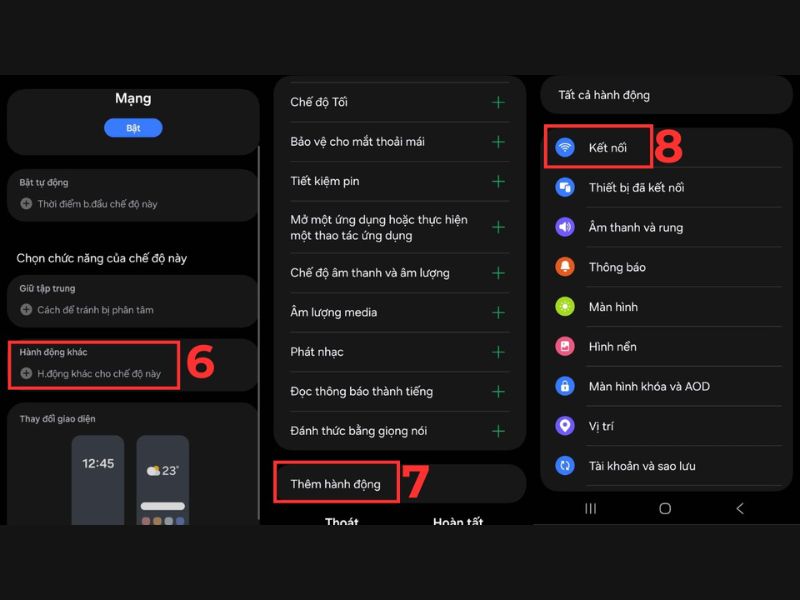 Thiết lập lịch trình tắt 5G trên Samsung