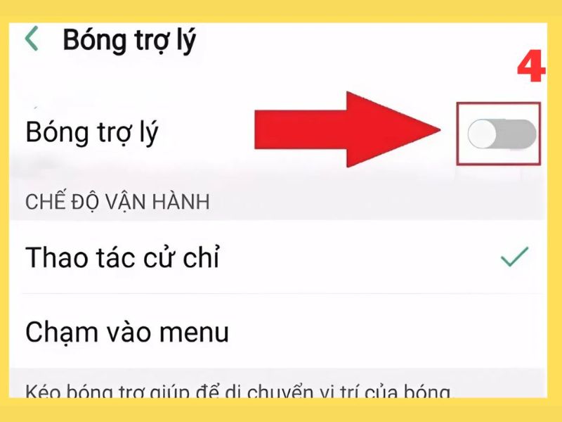 Ấn tắt nút home ảo trên OPPO