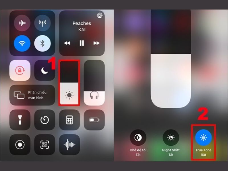Tắt True Tone nếu màn hình bị tối hoặc ngả vàng
