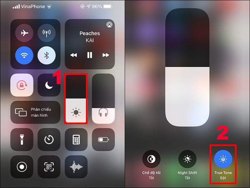 Tắt và bật lại các tính năng hiển thị (True Tone, ProMotion)