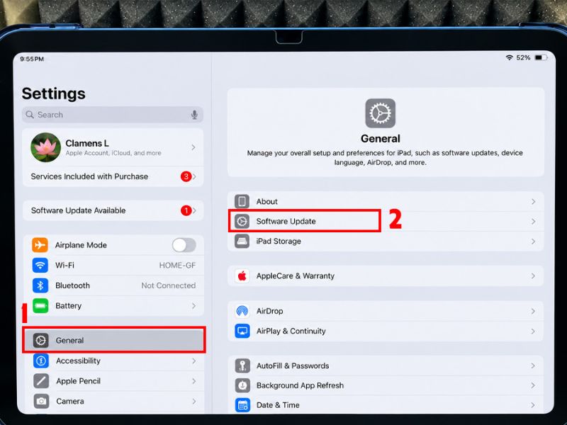 Thiết lập cập nhật iPadOS tự động trên iPad