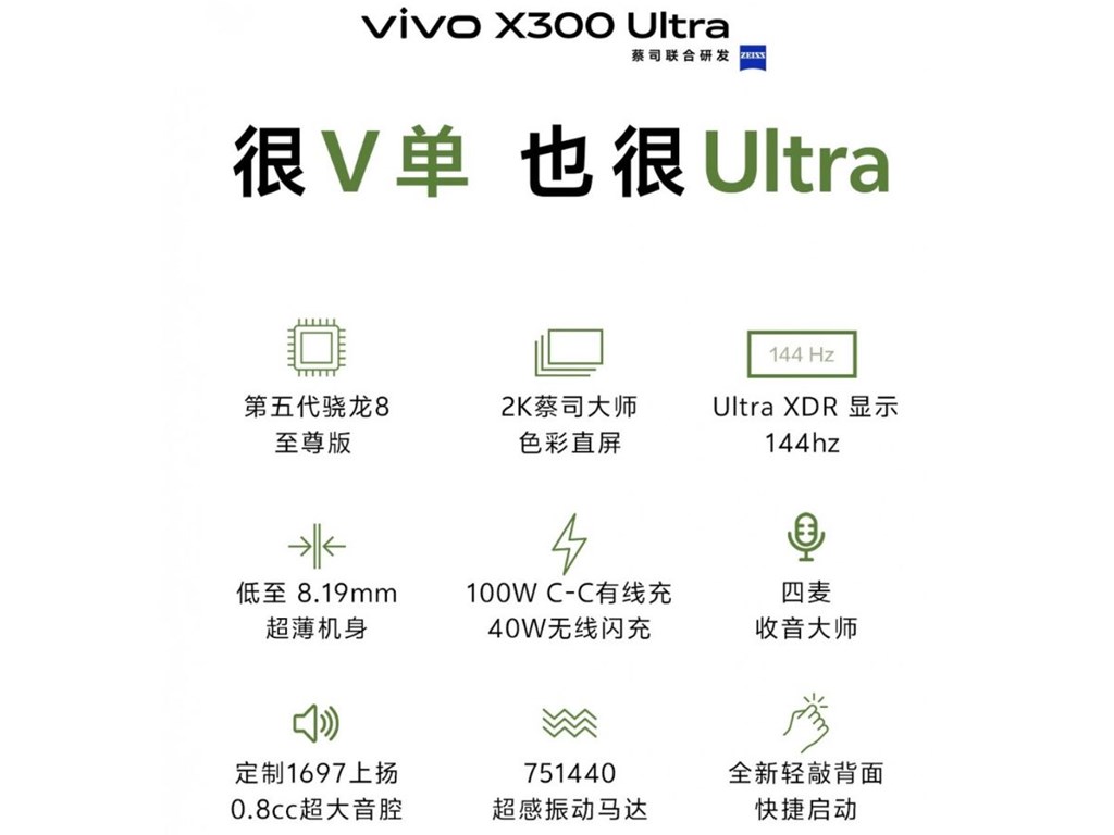 Thông số Vivo X300 Ultra rò rỉ