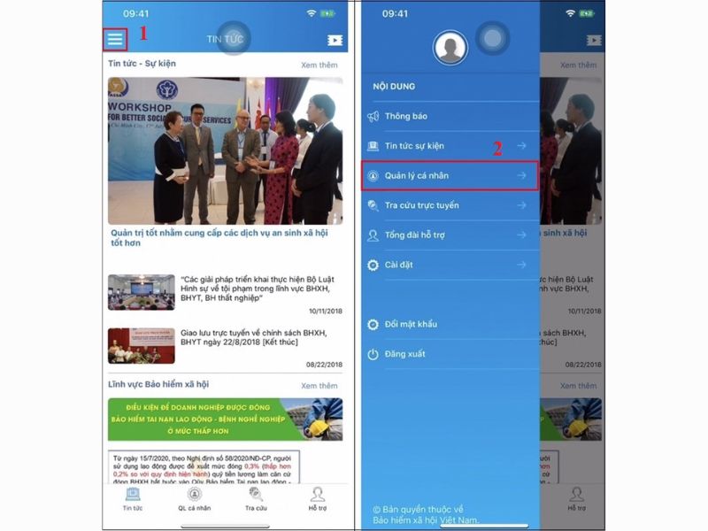 Các bước tra cứu quá trình đóng BHXH