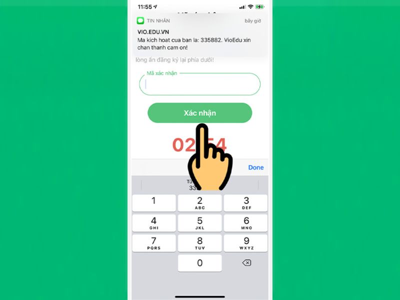 Xác nhận đăng ký Vioedu