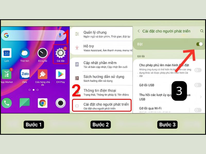 Vô hiệu hóa toàn bộ chế độ Nhà phát triển