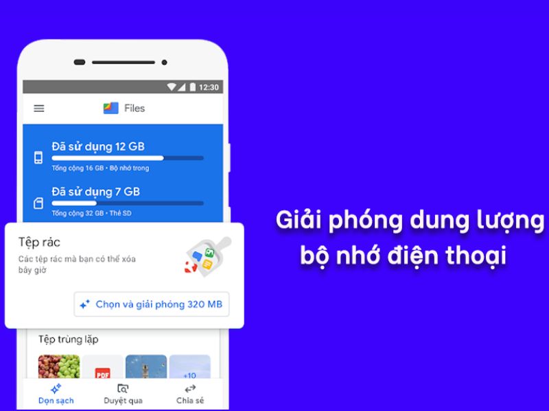 Ứng dụng xóa bộ nhớ trên Androi