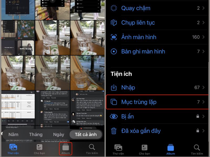Xóa toàn bộ ảnh và video trùng lặp