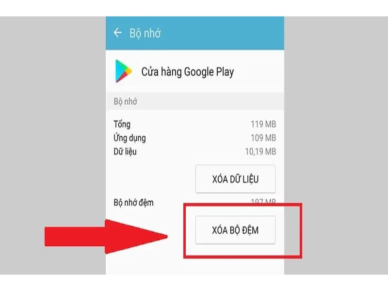 Thao tác xóa Cache trên Androi