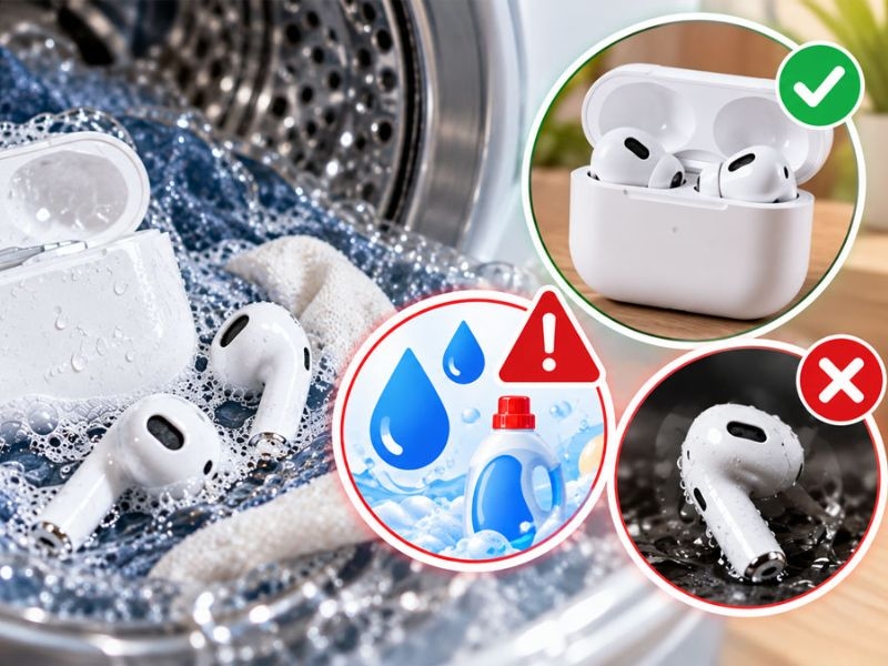 AirPods bị cho vào máy giặt: Mẹo khắc phục hiệu quả